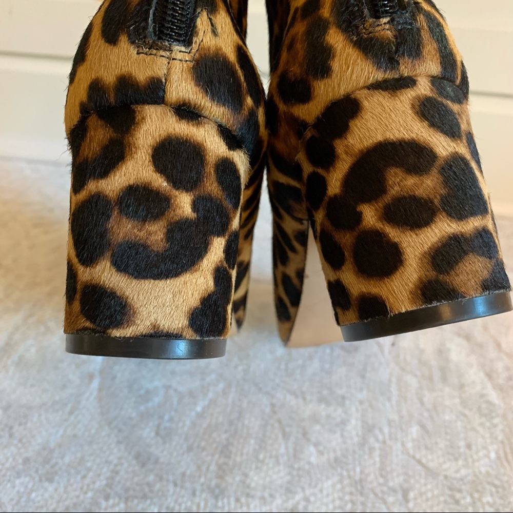 J. CREW Willa Calf Hair Leopard Ankle Boots - NWOT - Picture 6 of 9